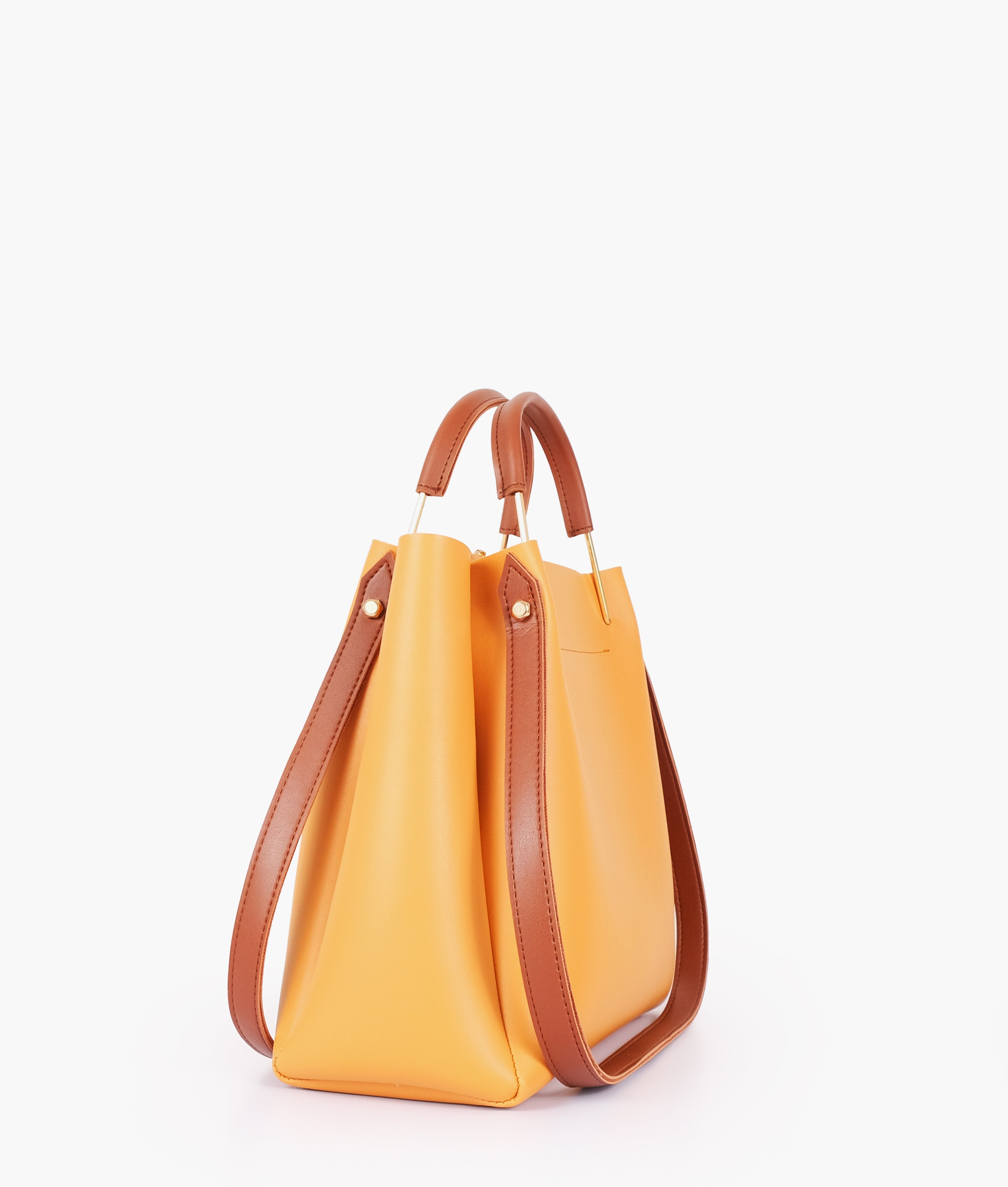 LumaVex - Mustard metal handle tote bag