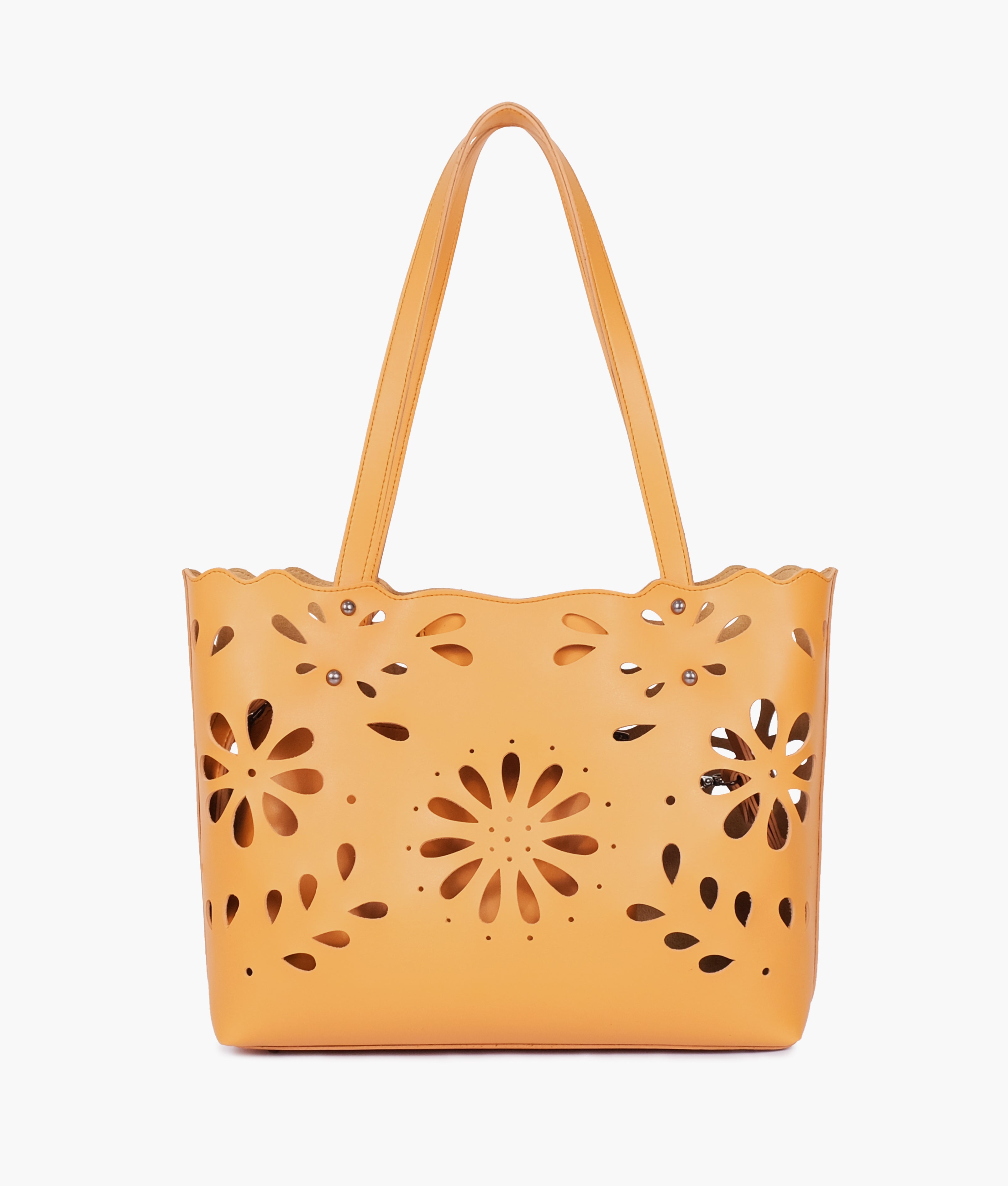 LumaVex - Mustard two-piece floral tote