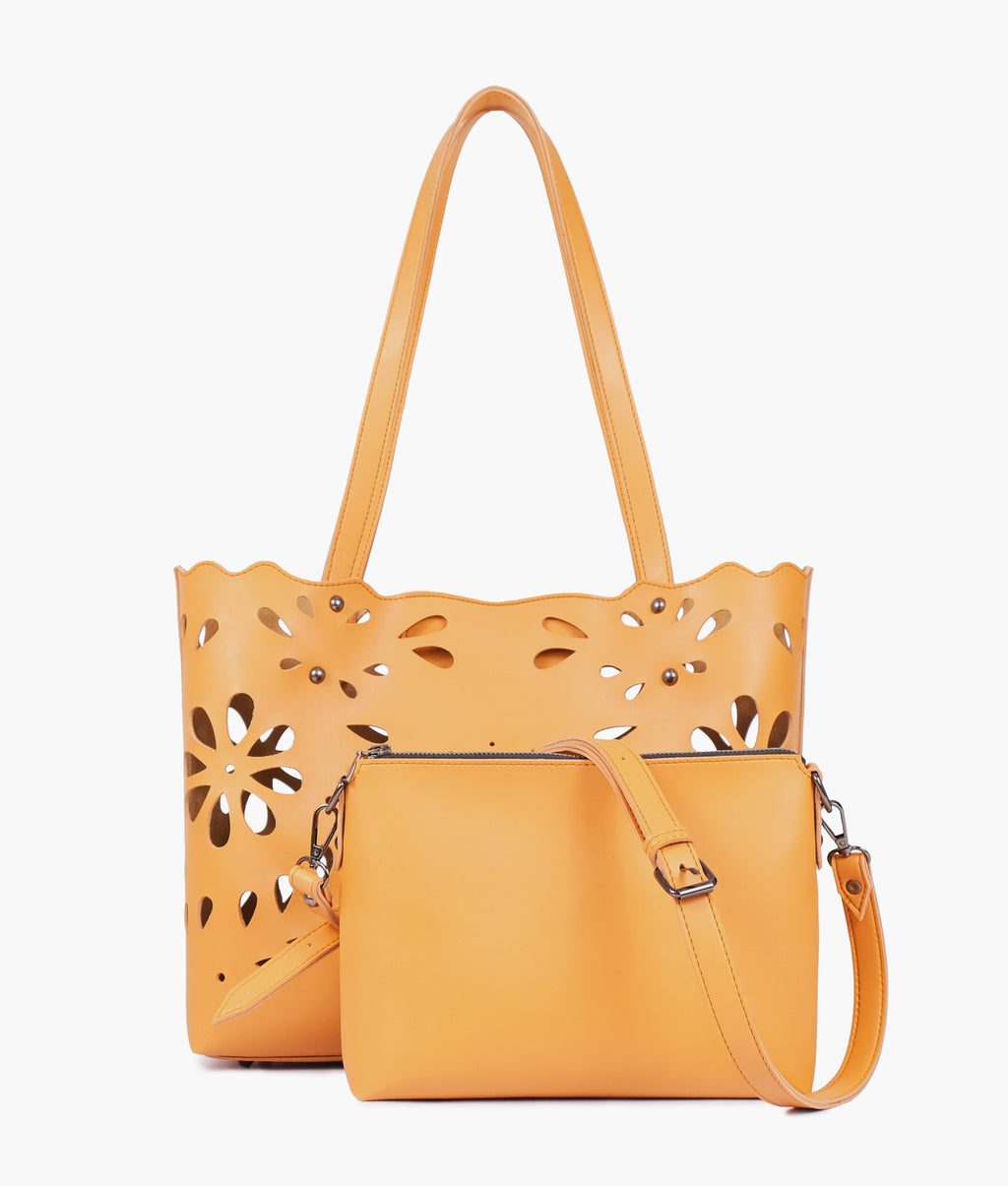 LumaVex - Mustard two-piece floral tote