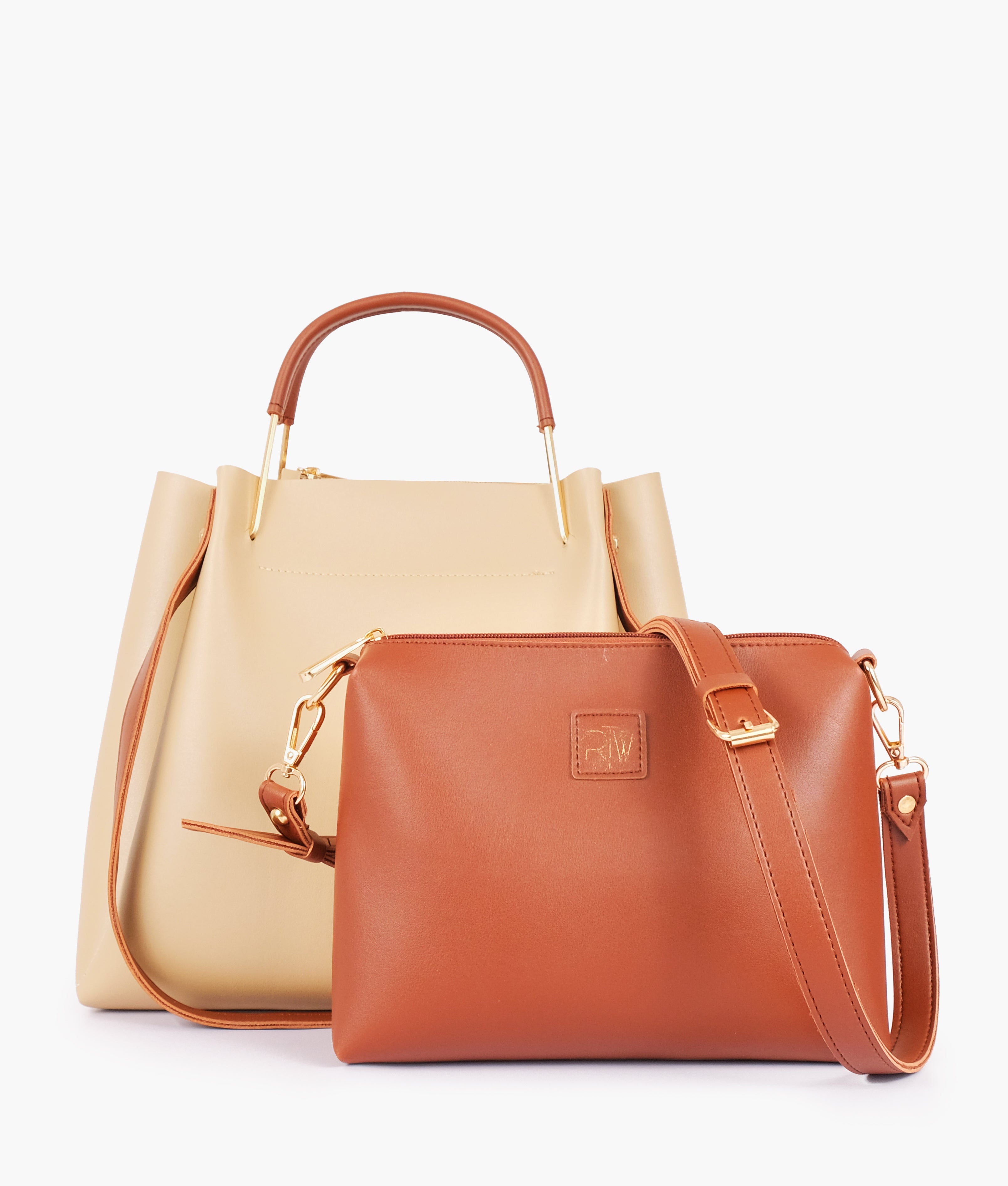 LumaVex - Off-white metal handle tote bag