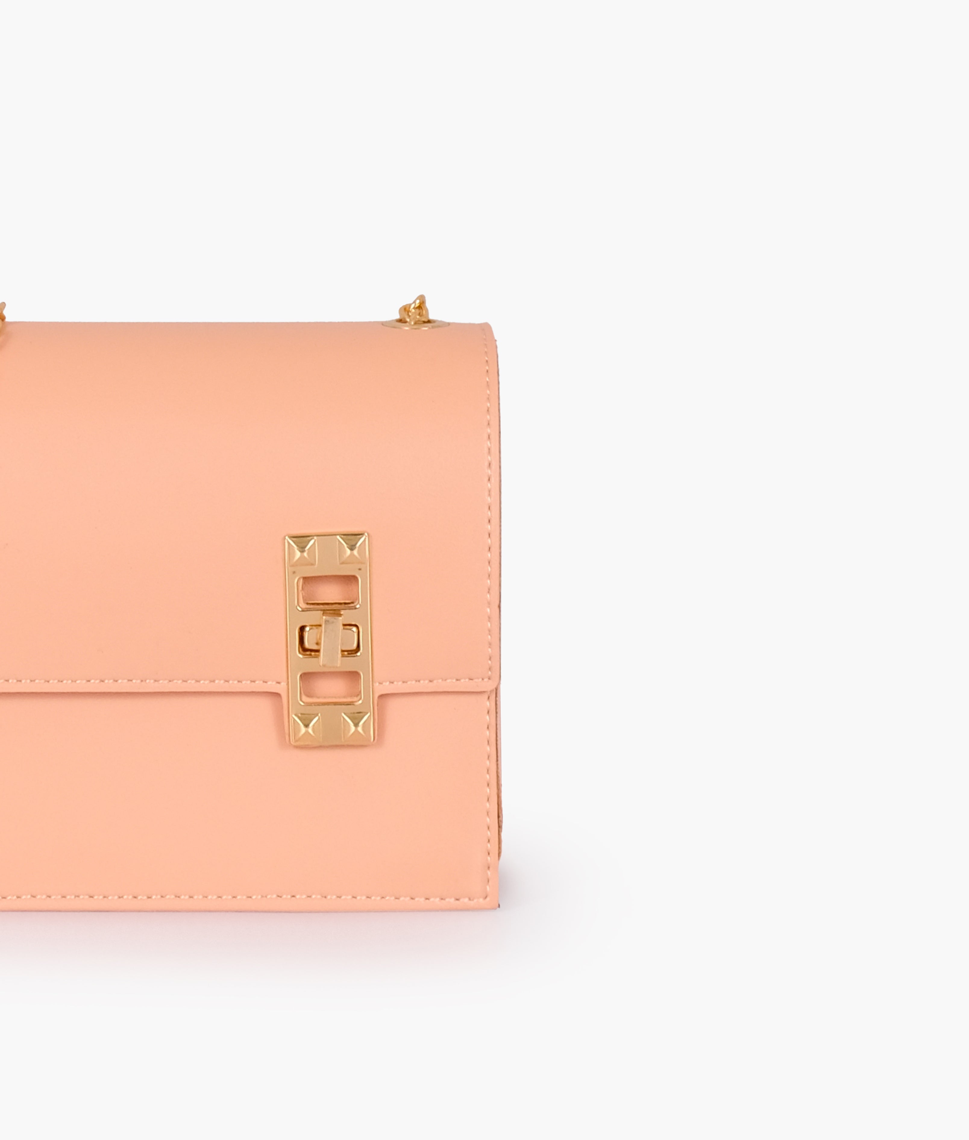 LumaVex - Peach chain shoulder bag with twist lock