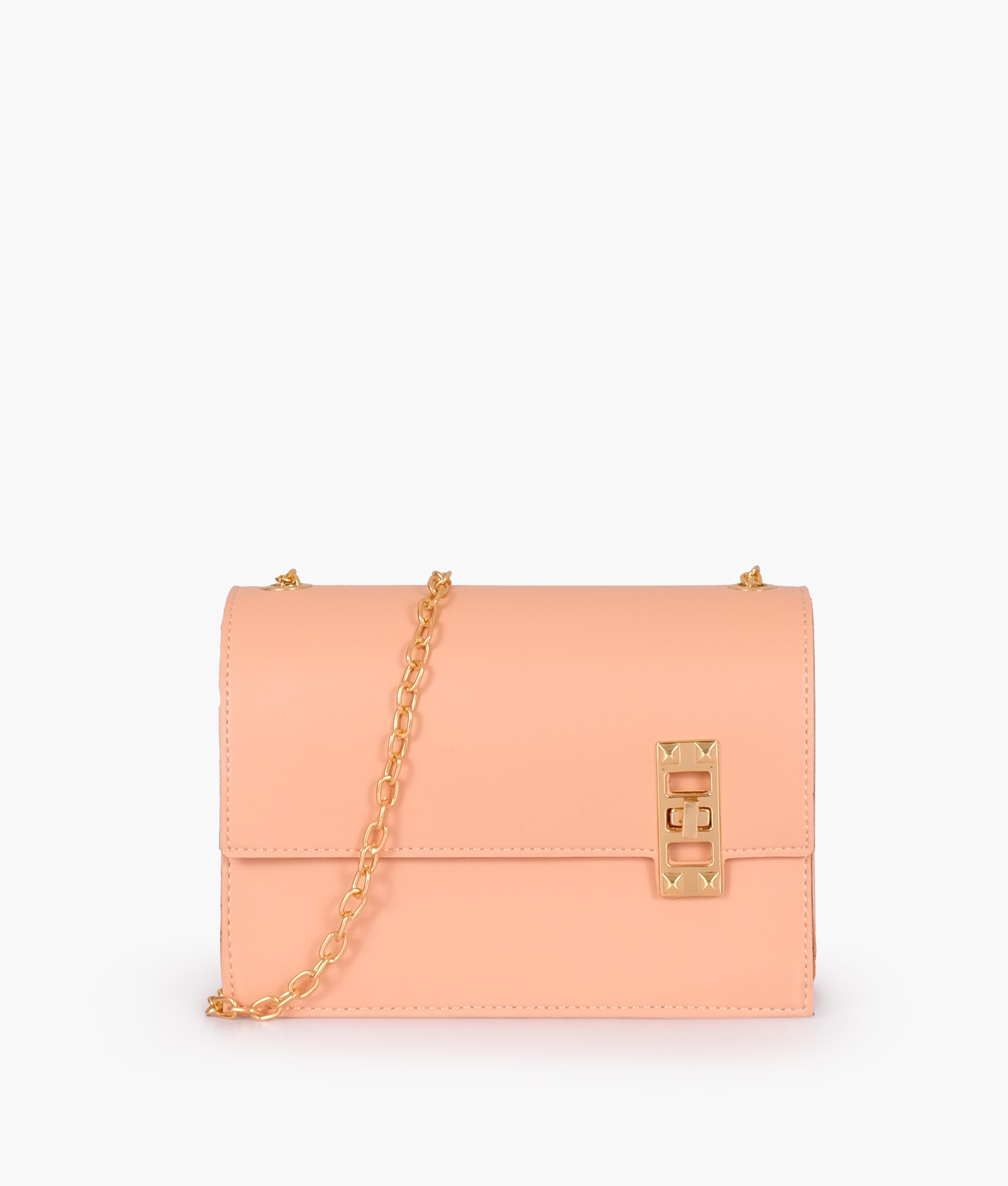 LumaVex - Peach chain shoulder bag with twist lock