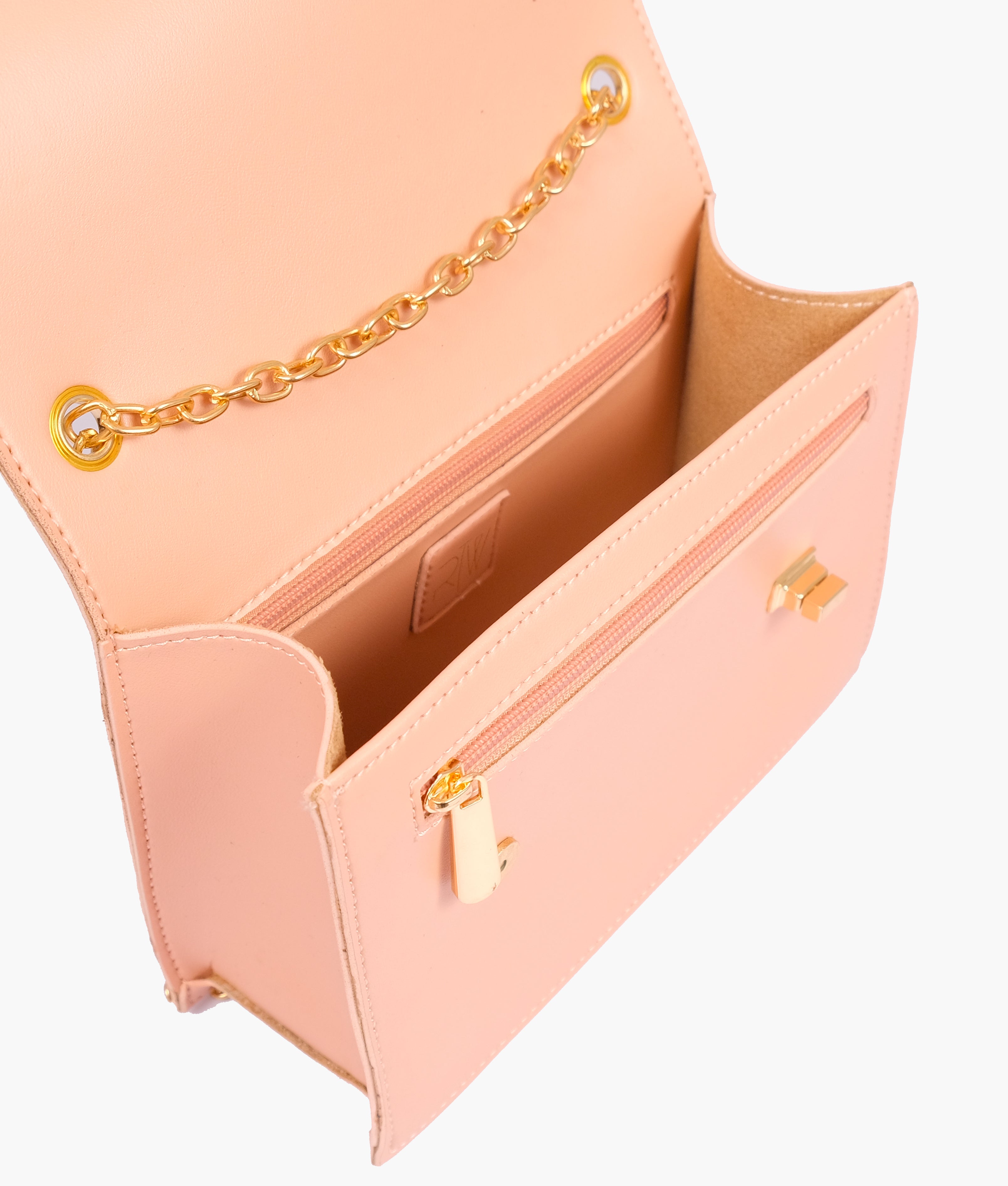 LumaVex - Peach chain shoulder bag with twist lock