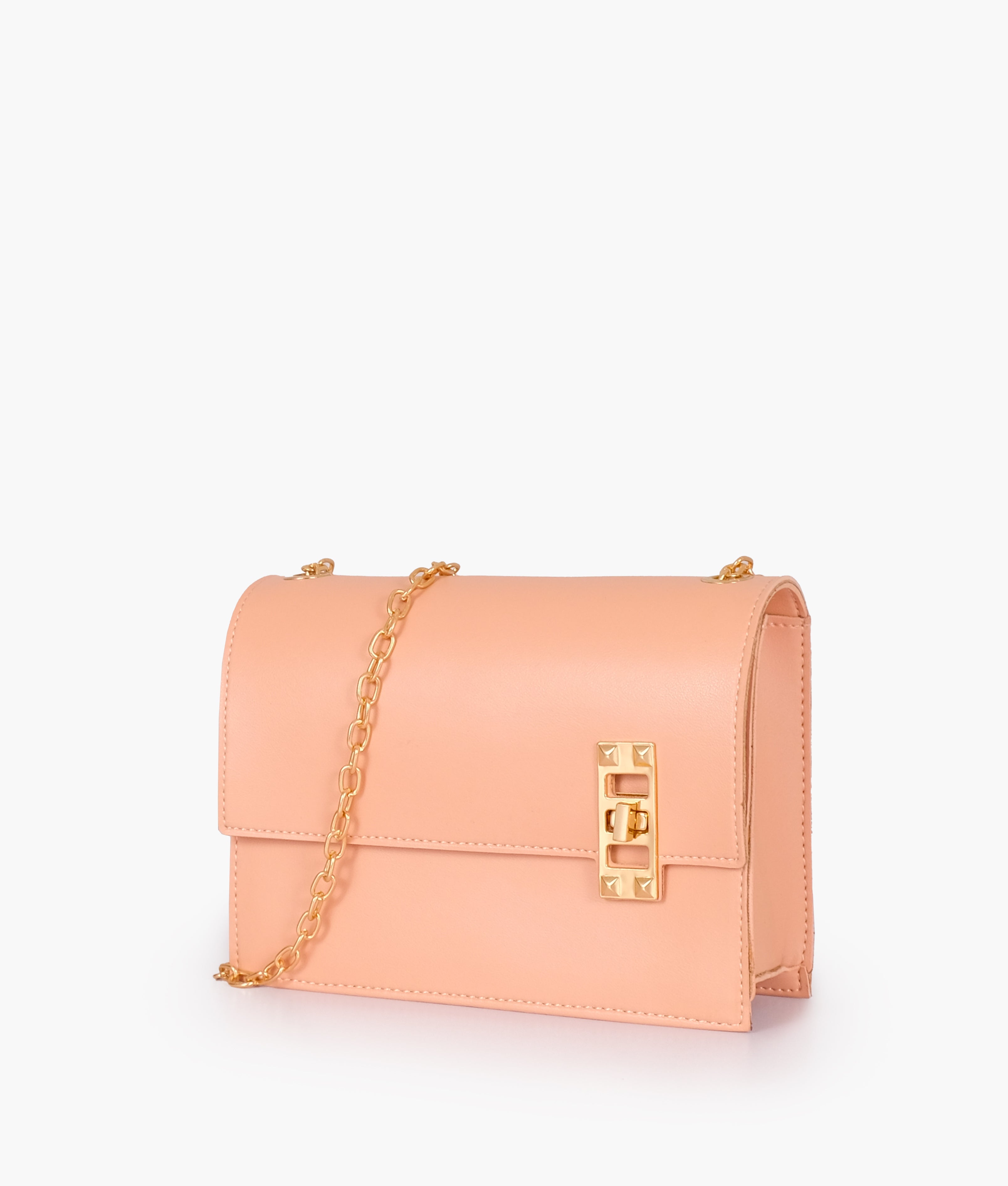 LumaVex - Peach chain shoulder bag with twist lock