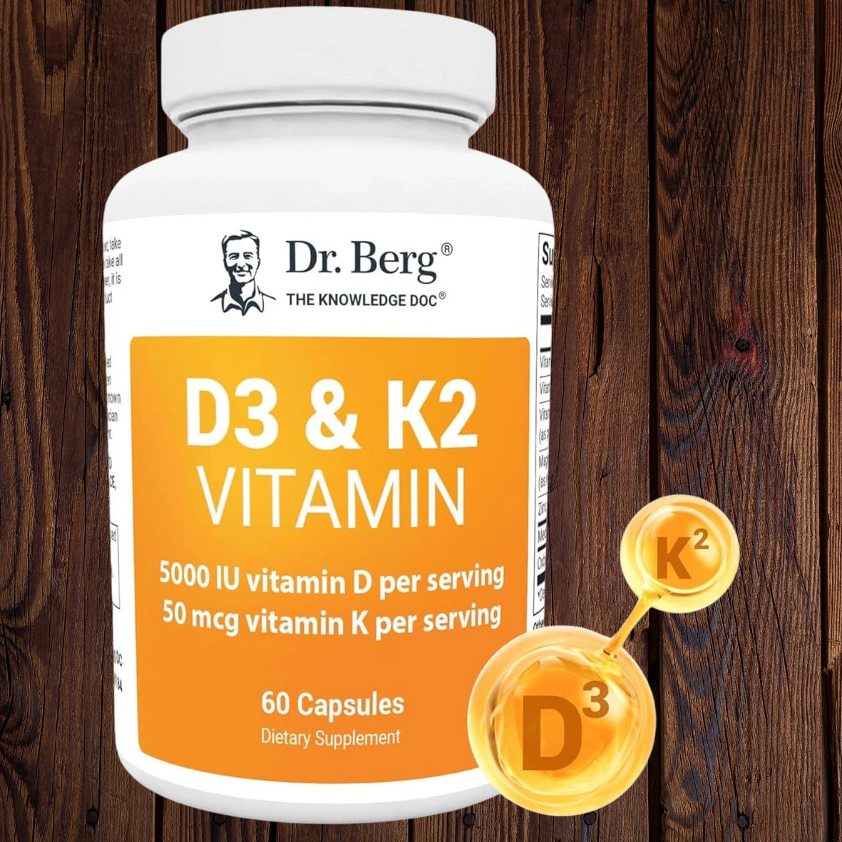 Advanced Vitamin D3 + K2 Complex – Bone, Muscle & Immune Support | With Magnesium, Zinc & MCT Blend | High Absorption Formula | 60 Capsules