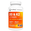 D3+K2 Ultra Strength Capsules – High-Potency 10,000 IU Vitamin D with MCT Oil for Advanced Absorption (120 Count)
