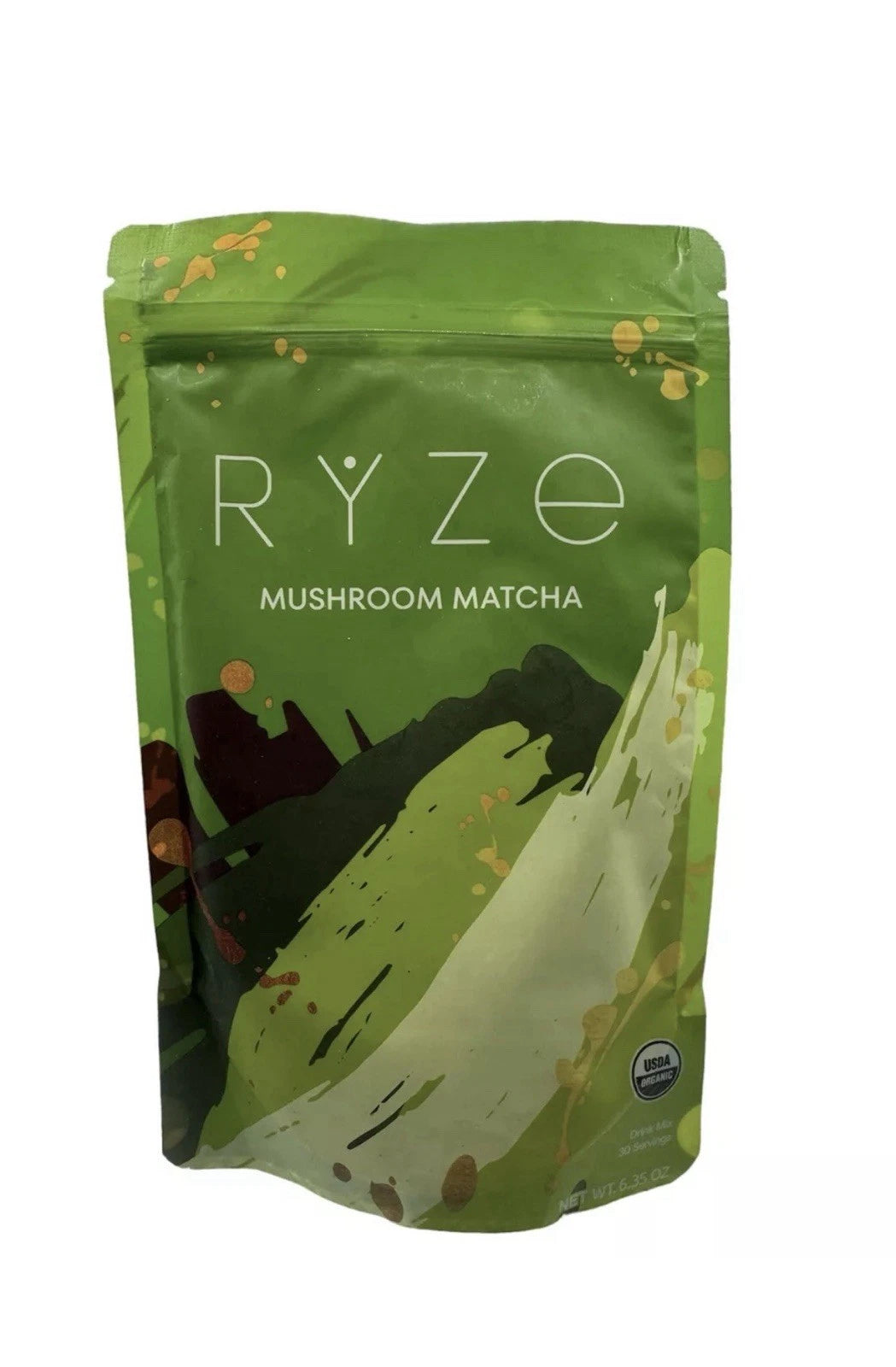 Premium Organic Matcha Mushroom Blend – Natural Energy, Focus & Wellness Drink – Smooth Creamy Green Tea Mix (30 Servings)