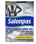 Max Strength Lidocaine Pain Relief Gel Patches – Fast-Acting Targeted Relief for Back, Neck, Joints & Muscles (15 Patches)