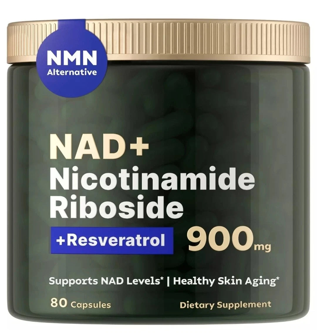 Advanced NAD+ Booster Capsules – Energy, Focus & Healthy Aging Support with NR, Resveratrol & Quercetin