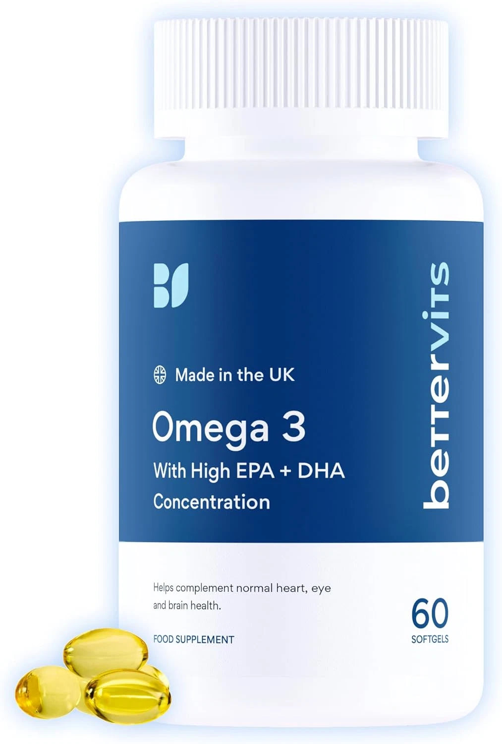 High Strength Omega-3 Fish Oil Capsules – 2000mg EPA & DHA Support for Heart, Brain & Joints