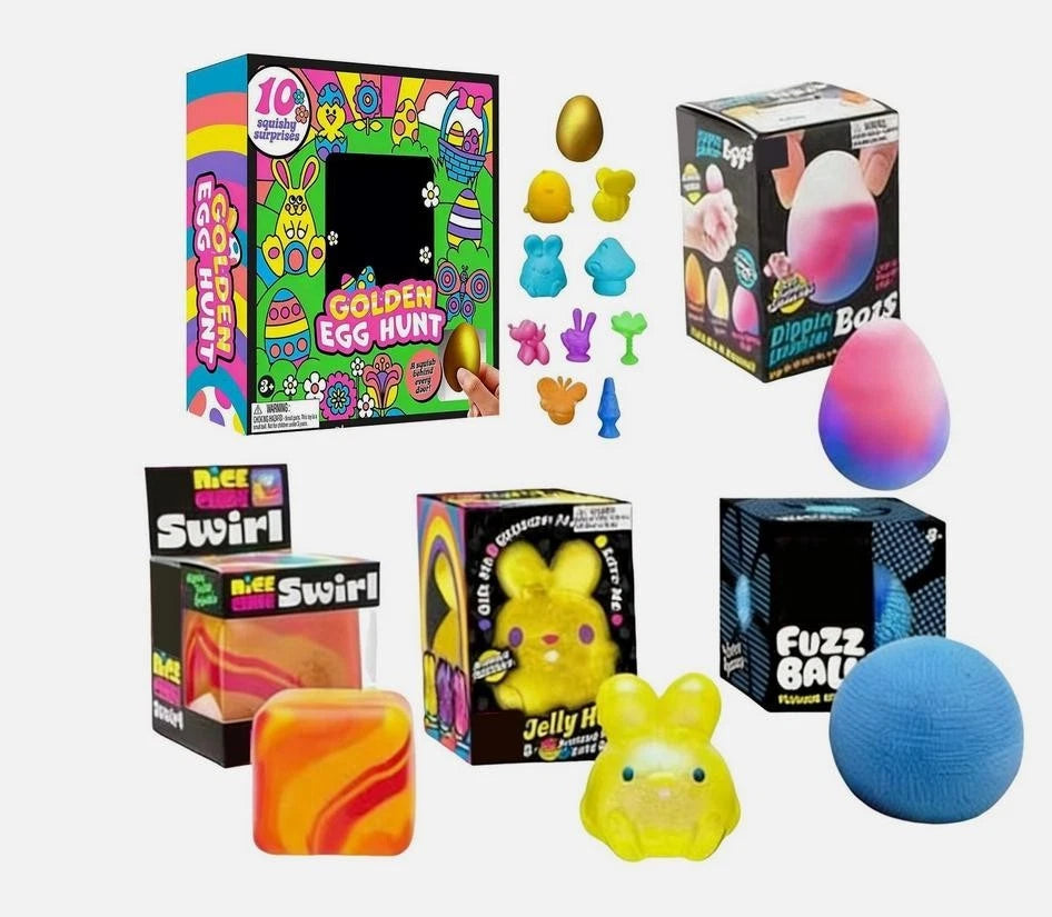Golden Egg Hunt Sensory Toy Set – Squishy Fidget Game for Kids, Easter Party Fun & Stress Relief Play Box