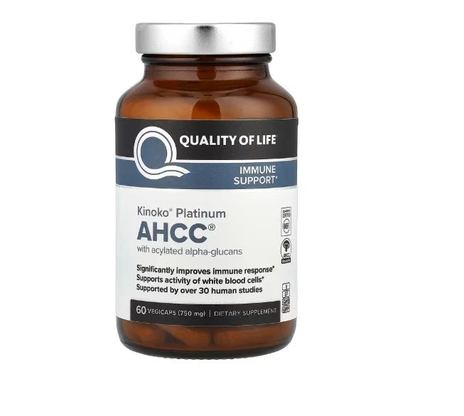 Advanced Mushroom Immune Support Capsules – AHCC 750mg Formula for Daily Defense & Wellness (60 Veggie Caps)
