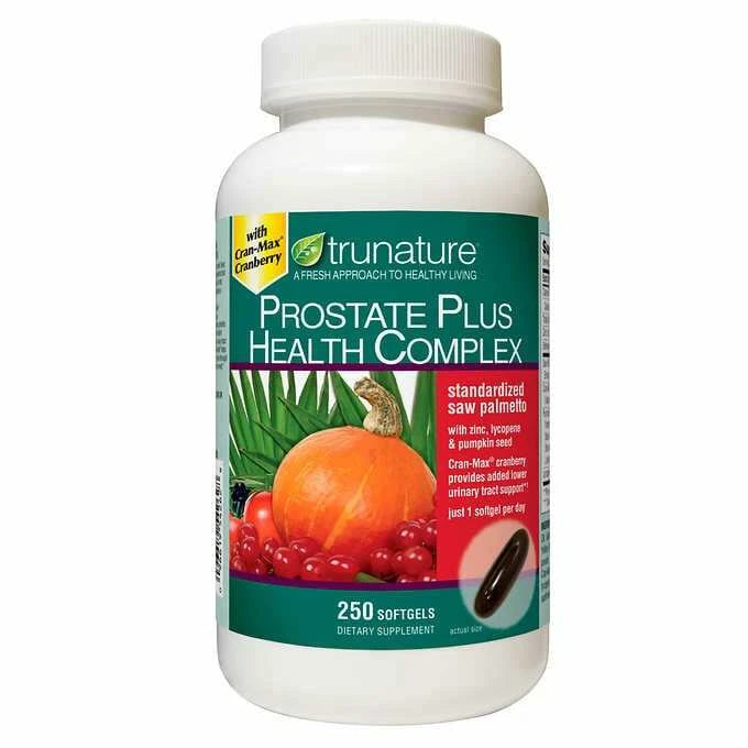 Trunature Prostate Health Support Complex – Men’s Daily Wellness Formula (250 Softgels)