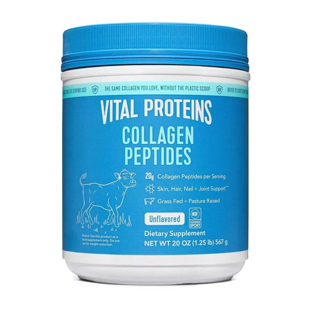 Premium Collagen Peptides Powder – Unflavored Beauty & Joint Support Formula (20 oz Total, 2-Pack)