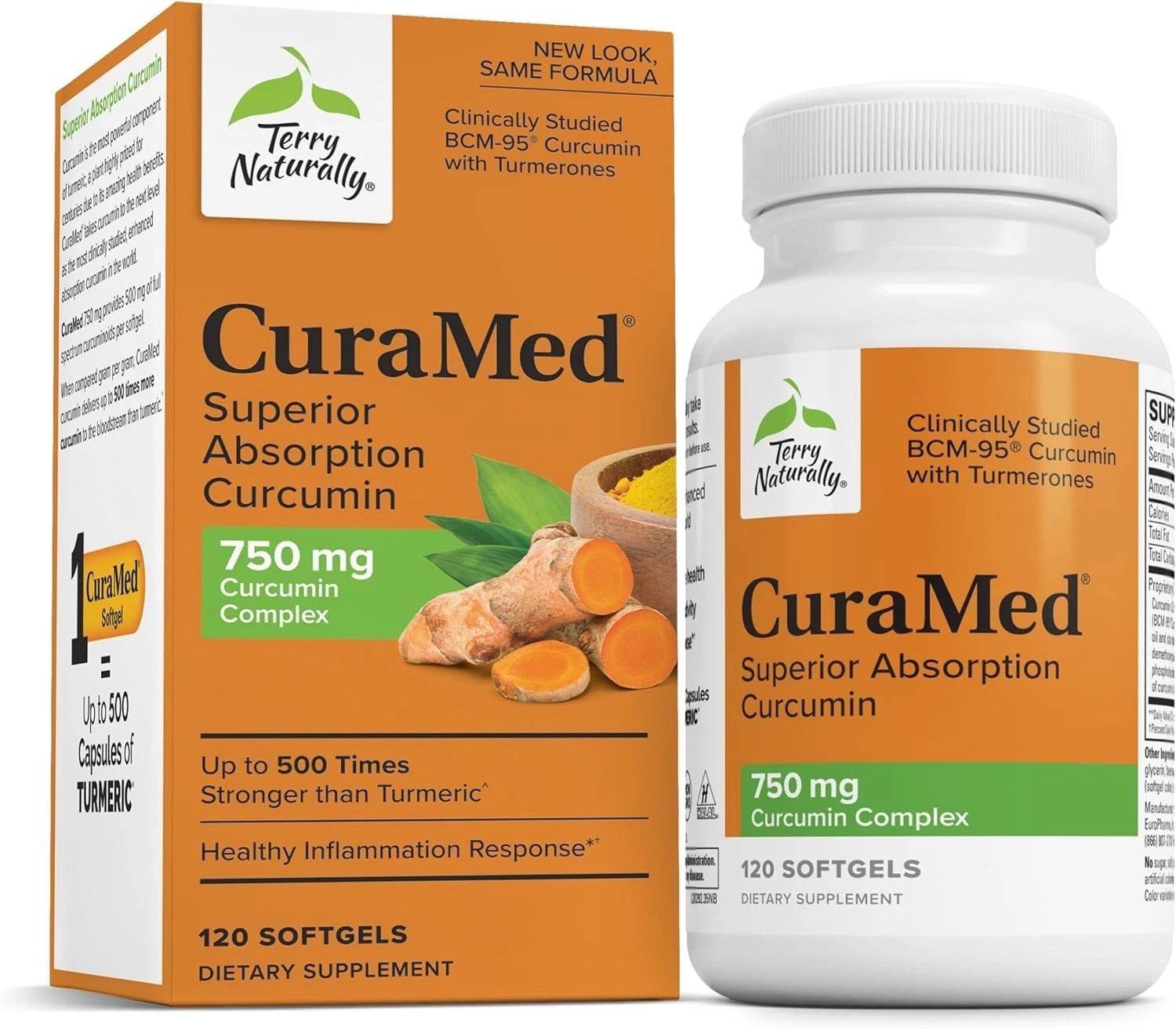 High-Potency Curcumin Softgels 750mg – Advanced Absorption Turmeric Support for Joint & Immune Health (120 Count)