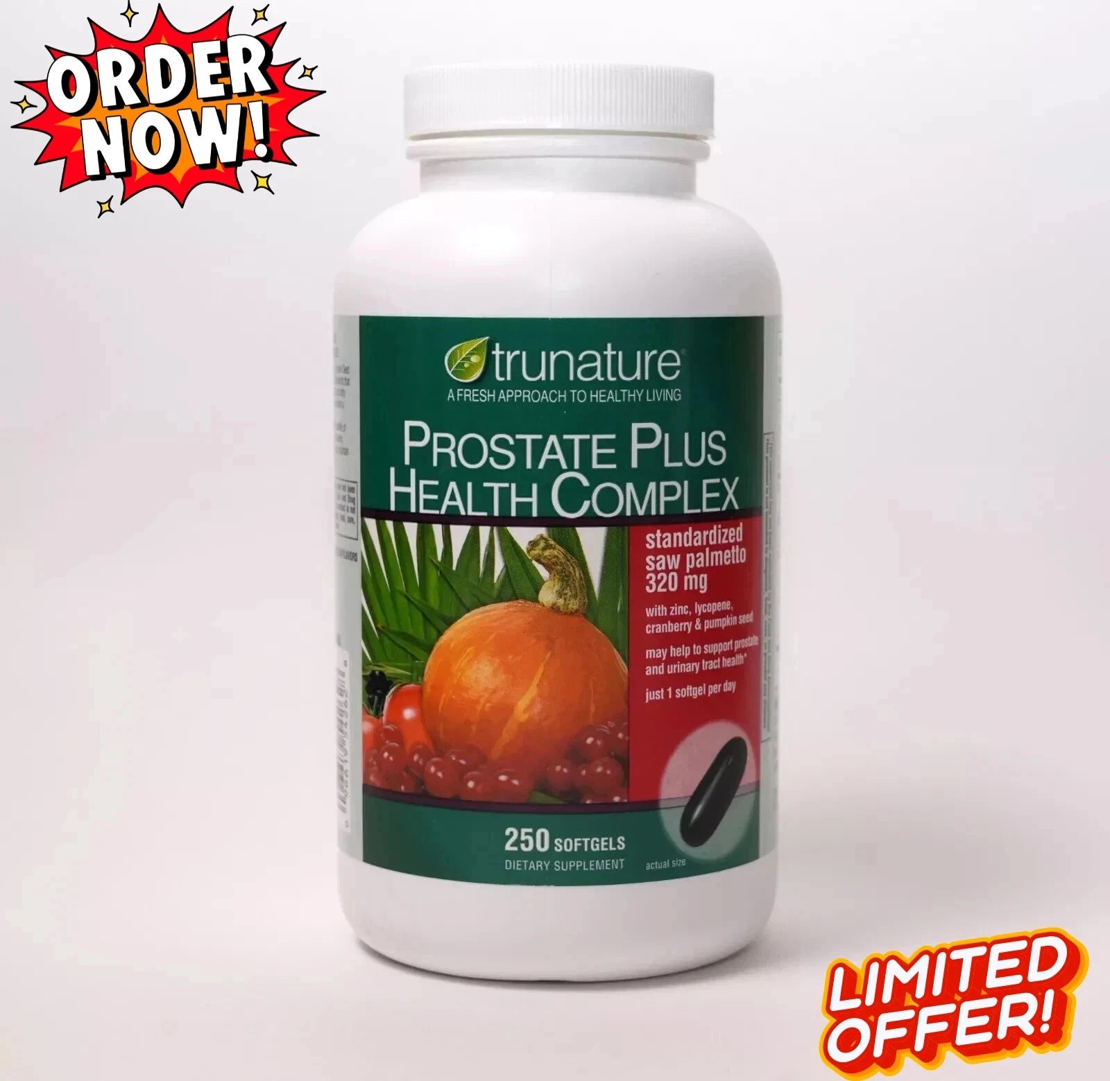 Prostate Health Support Softgels – Advanced Men’s Wellness Formula for Urinary Comfort & Daily Vitality (250 Softgels)