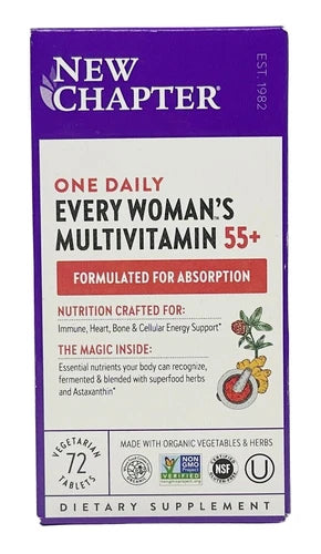 Women’s 55+ Multivitamin Tablets – Complete Daily Wellness, Energy & Immune Support (72 Count)