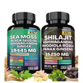 VitalCore Daily Energy & Wellness Duo – Sea Moss Multi-Mineral + Shilajit Herbal Power Capsules (120 Count)